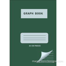 36 pages A4 graph book